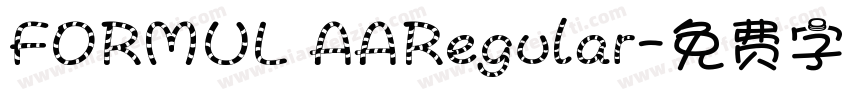 FORMUL AARegular字体转换